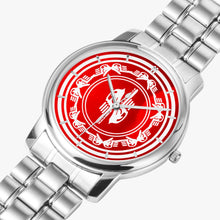 Load image into Gallery viewer, Zoezz . Red Folding Clasp Type Stainless Steel Quartz Watch (With Indicators)