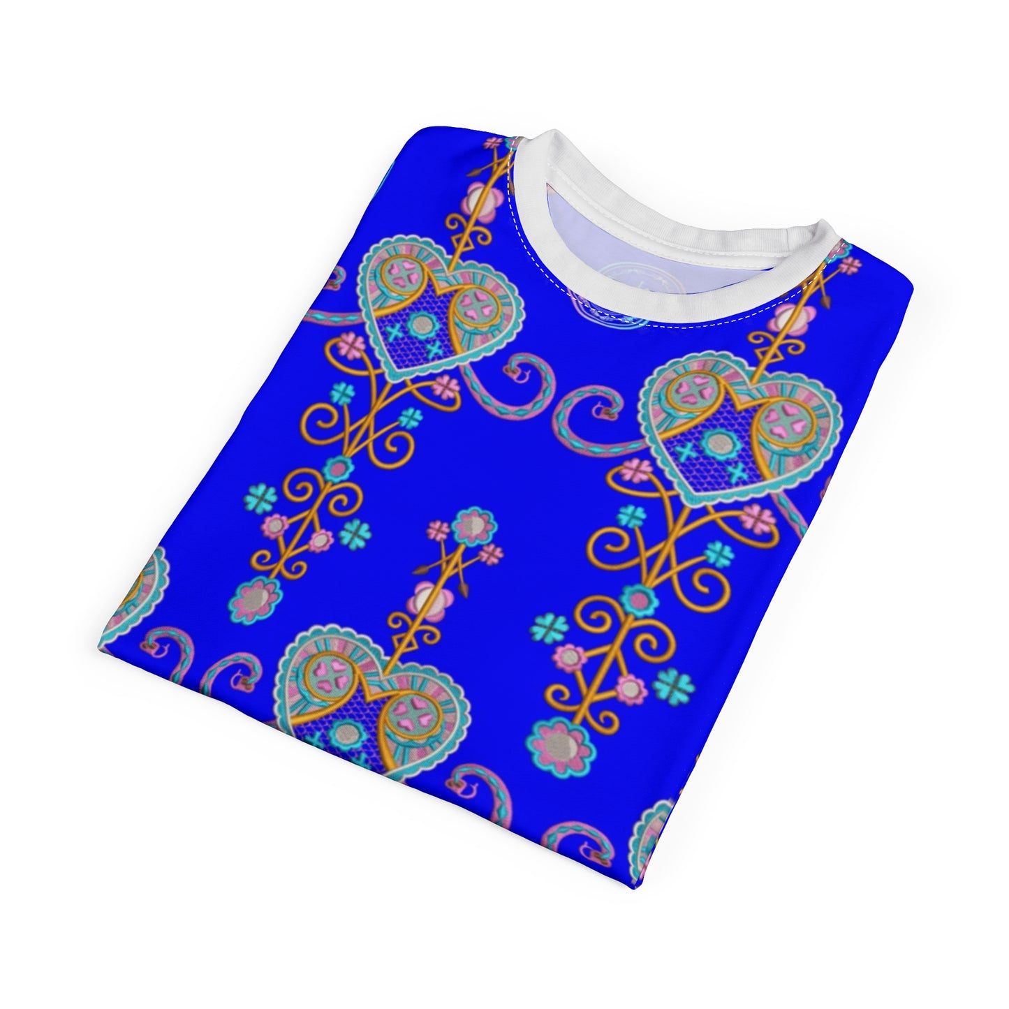 Zoezz Vibrant Hearts Unisex Cut & Sew Tee - Perfect for Celebrations and Everyday Style