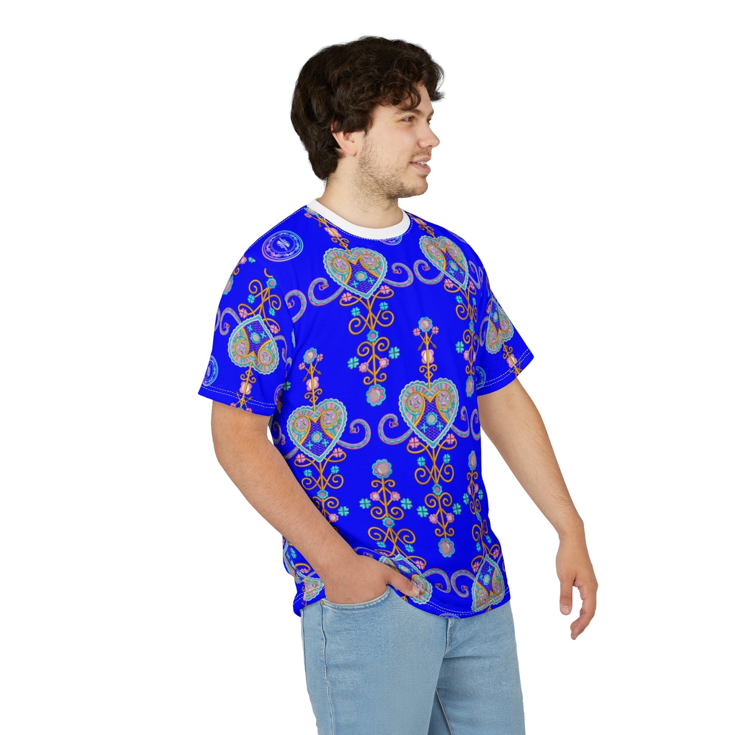 Zoezz Vibrant Hearts Unisex Cut & Sew Tee - Perfect for Celebrations and Everyday Style