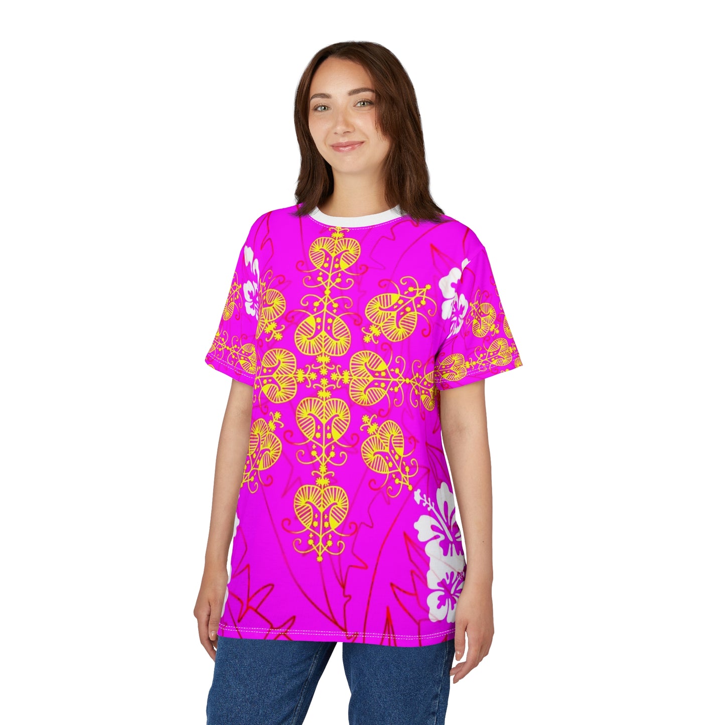 Zoezz Vibrant Floral Unisex Cut & Sew Tee – Perfect for Summer Celebrations