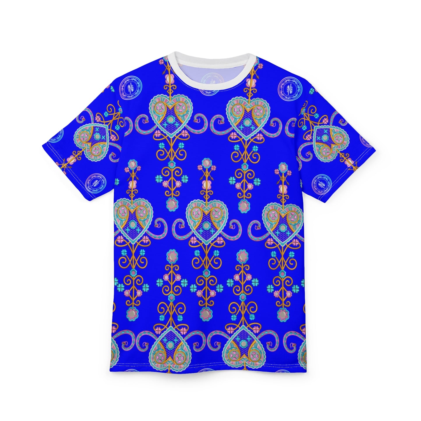 Zoezz Vibrant Hearts Unisex Cut & Sew Tee - Perfect for Celebrations and Everyday Style
