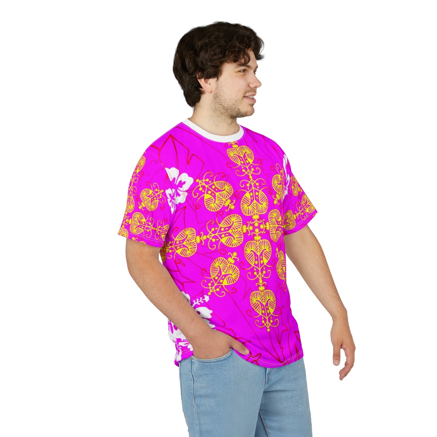 Zoezz Vibrant Floral Unisex Cut & Sew Tee – Perfect for Summer Celebrations