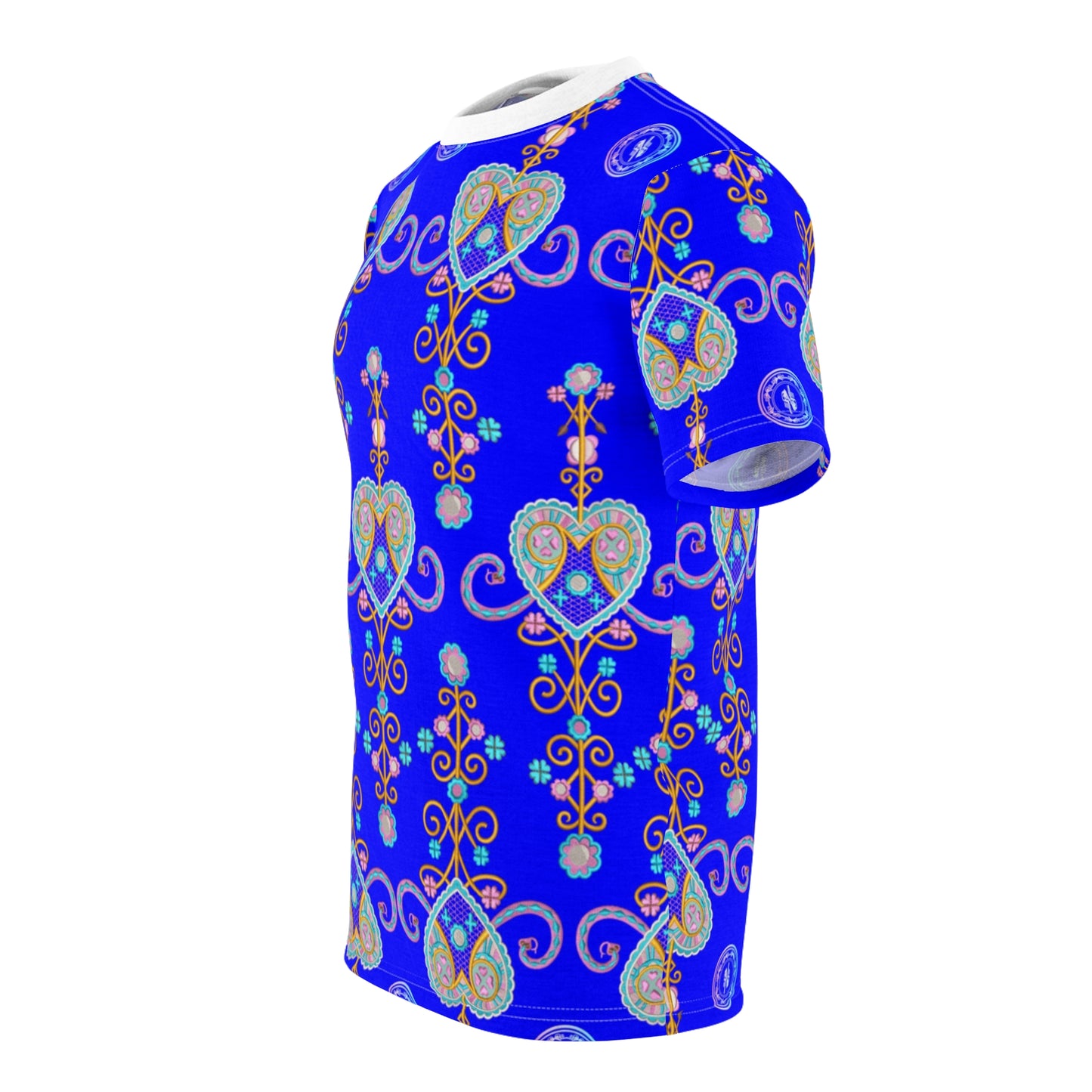 Zoezz Vibrant Hearts Unisex Cut & Sew Tee - Perfect for Celebrations and Everyday Style