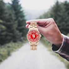 Load image into Gallery viewer, Zoezz . Red Folding Clasp Type Stainless Steel Quartz Watch (With Indicators)