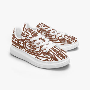 Zoezz. Leather Oversized Sneakers - Tongue Printable