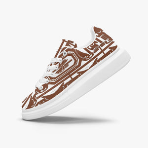 Zoezz. Leather Oversized Sneakers - Tongue Printable