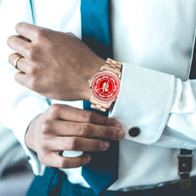 Load image into Gallery viewer, Zoezz . Red Folding Clasp Type Stainless Steel Quartz Watch (With Indicators)