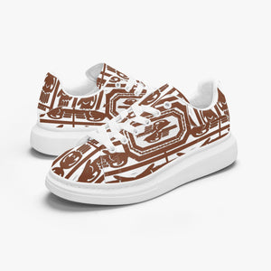 Zoezz. Leather Oversized Sneakers - Tongue Printable