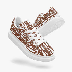 Zoezz. Leather Oversized Sneakers - Tongue Printable