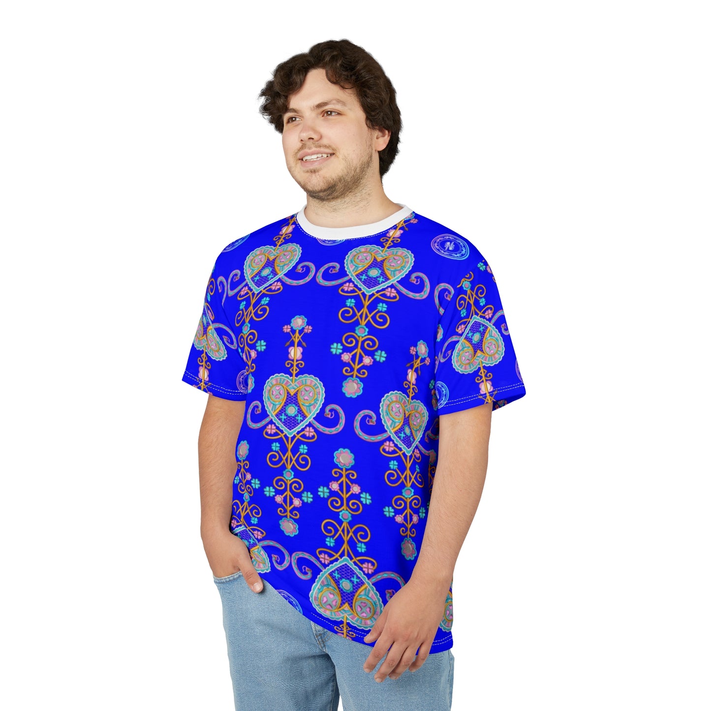 Zoezz Vibrant Hearts Unisex Cut & Sew Tee - Perfect for Celebrations and Everyday Style