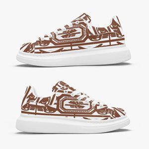 Zoezz. Leather Oversized Sneakers - Tongue Printable