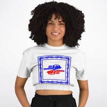 Load image into Gallery viewer, Zoezz. Athletic Cropped Short Sleeve Sweatshirt - AOP