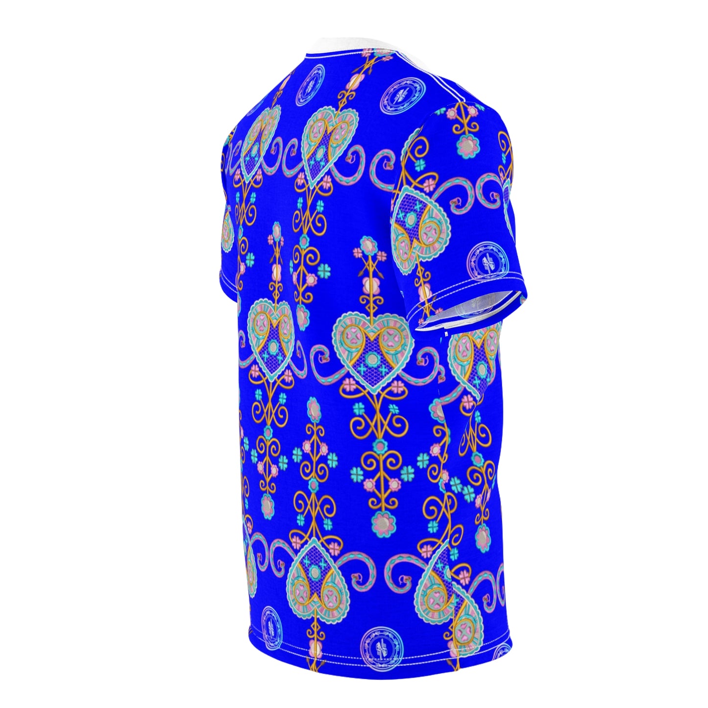 Zoezz Vibrant Hearts Unisex Cut & Sew Tee - Perfect for Celebrations and Everyday Style