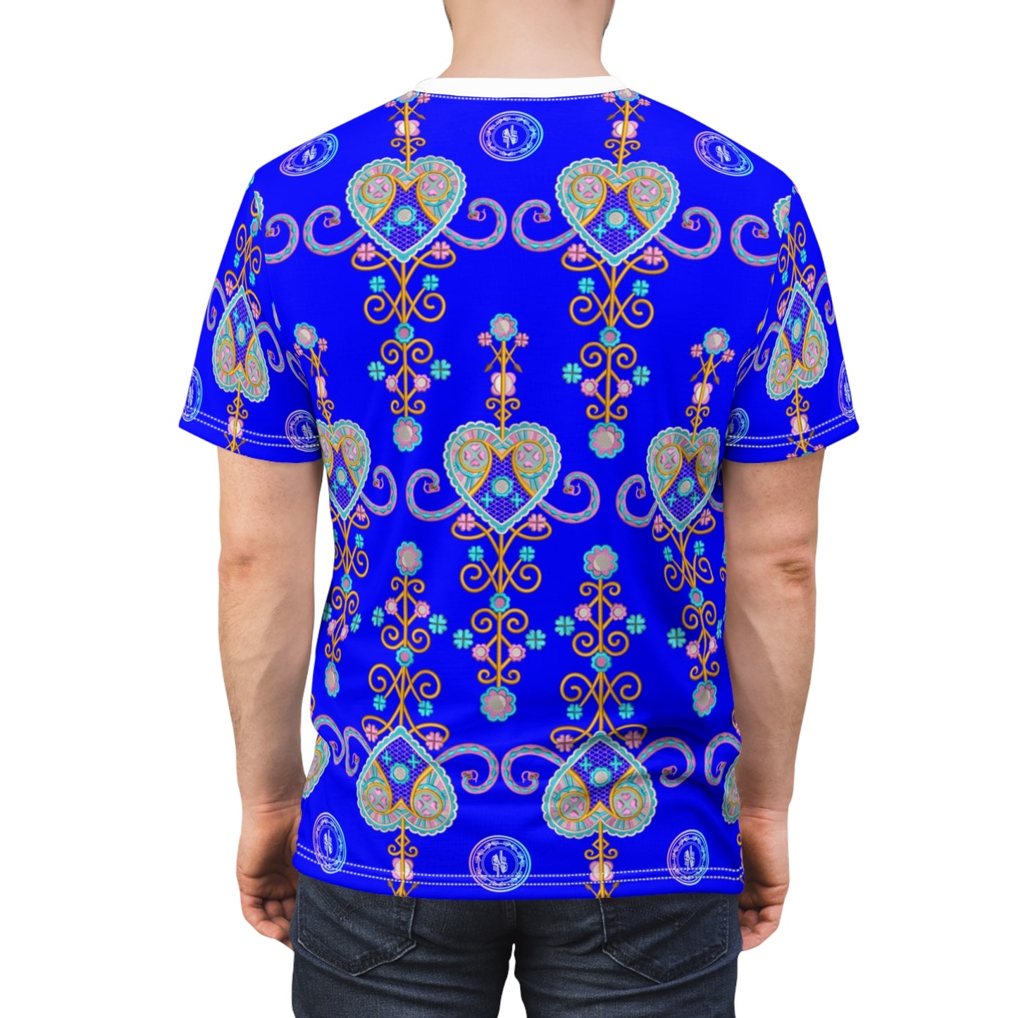 Zoezz Vibrant Hearts Unisex Cut & Sew Tee - Perfect for Celebrations and Everyday Style