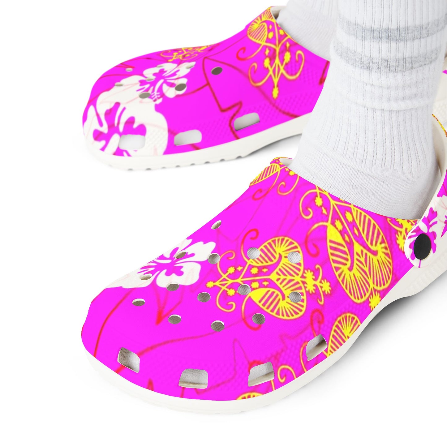 Tropical Floral EVA Foam Shoes - Lightweight Comfort for Summer Adventures