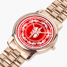 Load image into Gallery viewer, Zoezz . Red Folding Clasp Type Stainless Steel Quartz Watch (With Indicators)