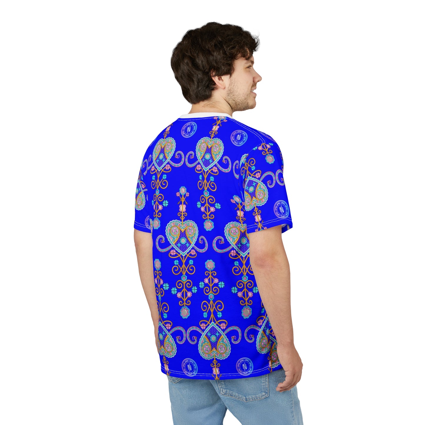 Zoezz Vibrant Hearts Unisex Cut & Sew Tee - Perfect for Celebrations and Everyday Style