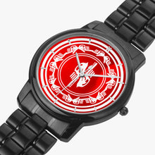 Load image into Gallery viewer, Zoezz . Red Folding Clasp Type Stainless Steel Quartz Watch (With Indicators)