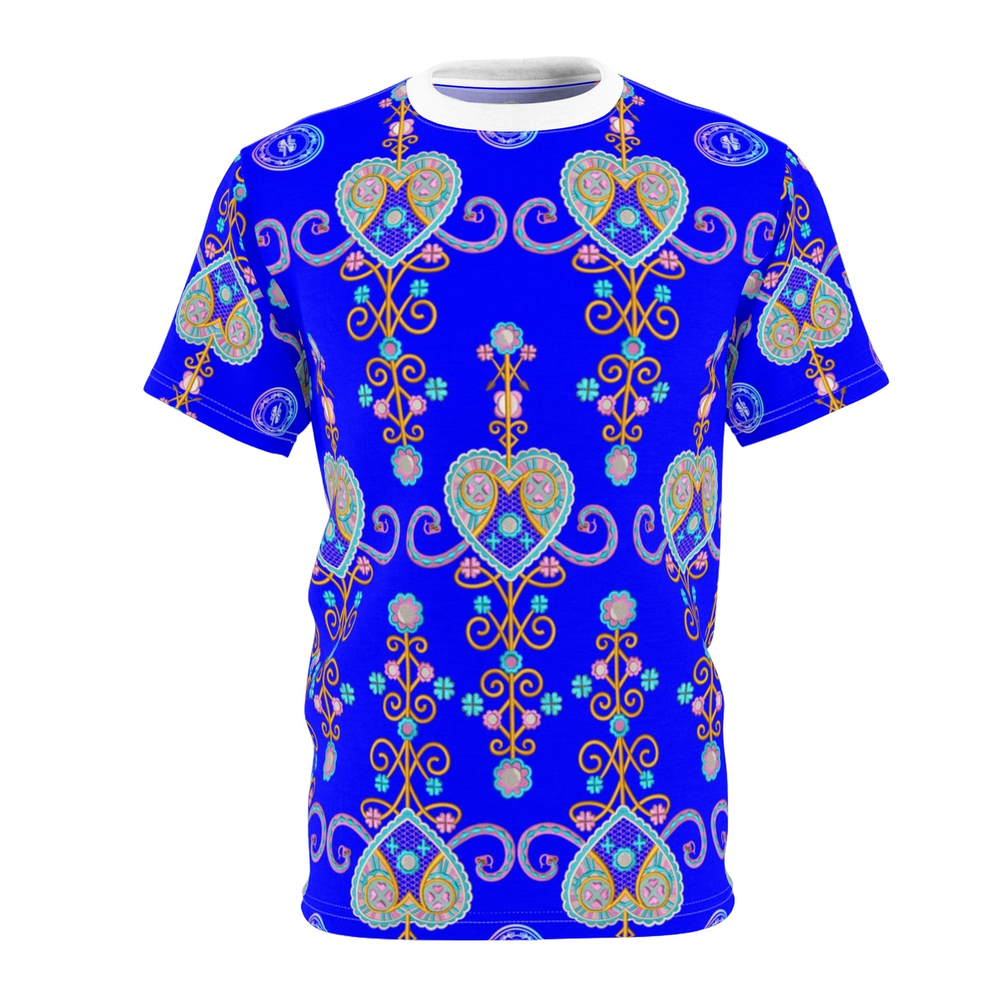 Zoezz Vibrant Hearts Unisex Cut & Sew Tee - Perfect for Celebrations and Everyday Style