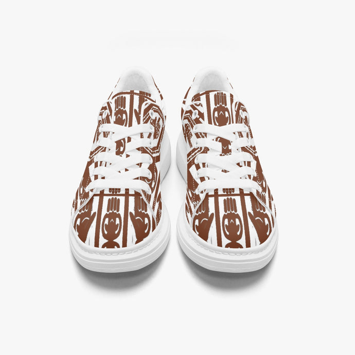 Zoezz. Leather Oversized Sneakers - Tongue Printable